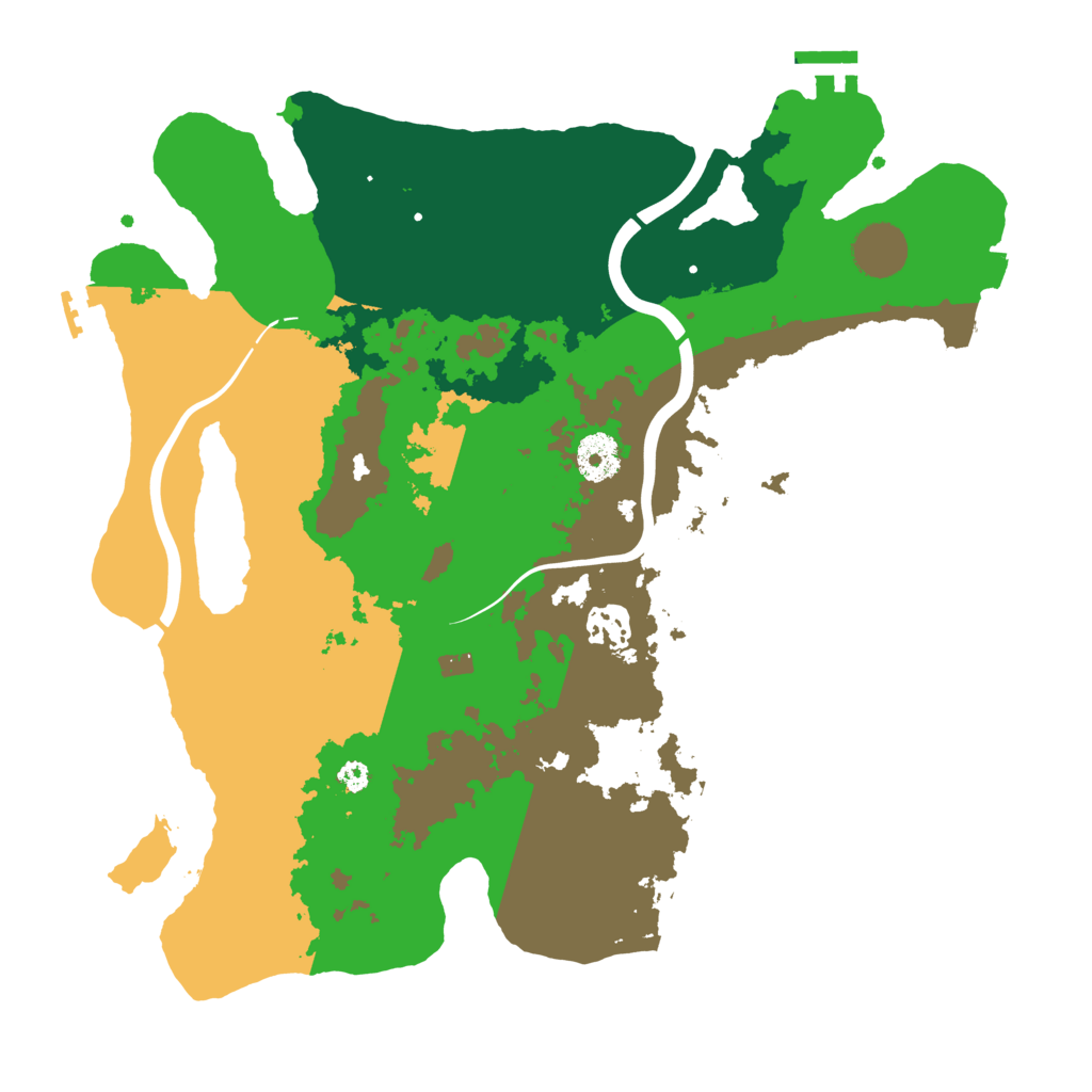 Biome Rust Map: Procedural Map, Size: 3500, Seed: 96142708
