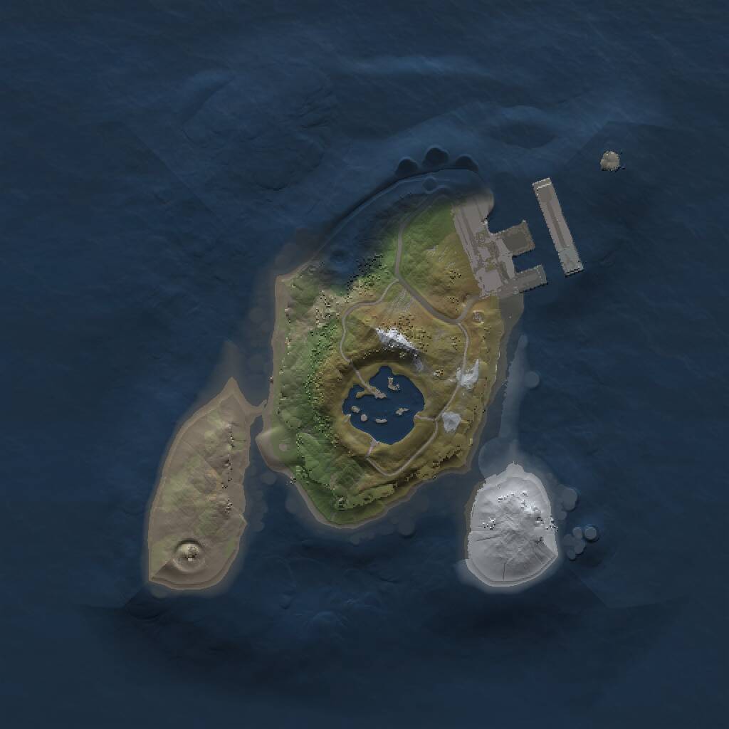 Rust Map: Procedural Map, Size: 1500, Seed: 1142467586, 3 Monuments