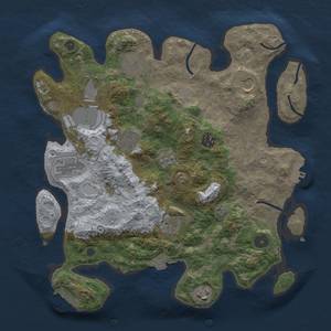 Thumbnail Rust Map: Procedural Map, Size: 3500, Seed: 441197437, 17 Monuments