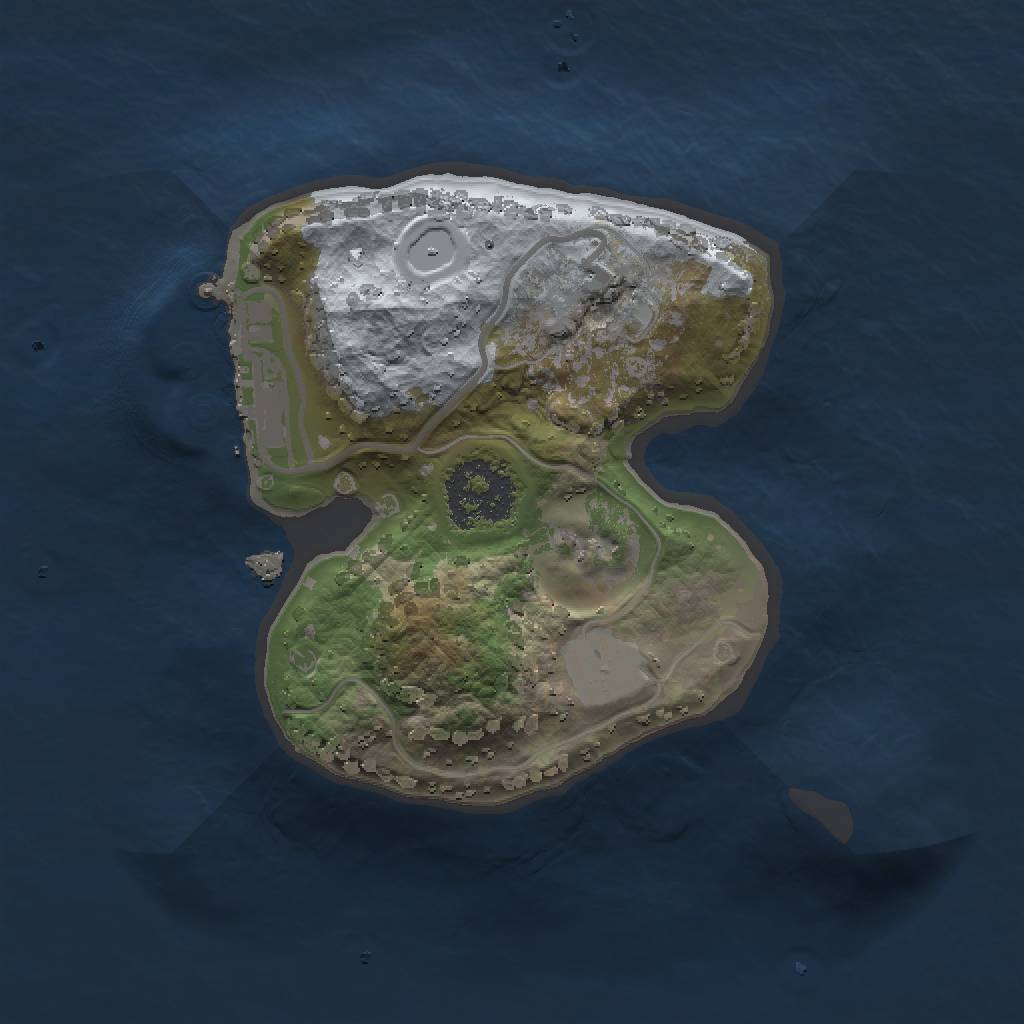 Rust Map: Procedural Map, Size: 1500, Seed: 231232133, 4 Monuments