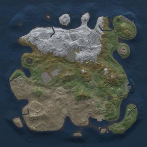 Thumbnail Rust Map: Procedural Map, Size: 3500, Seed: 40222, 14 Monuments