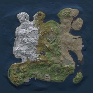 Thumbnail Rust Map: Procedural Map, Size: 3000, Seed: 1756558352, 13 Monuments