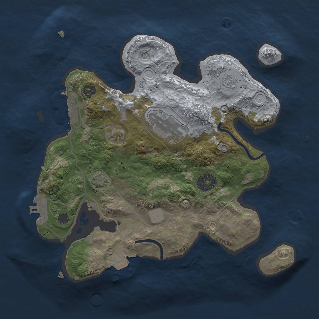 Rust Map: Procedural Map, Size: 2514, Seed: 80013, 9 Monuments