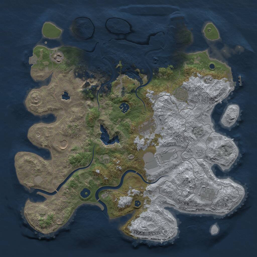 Rust Map: Procedural Map, Size: 4000, Seed: 5136969, 15 Monuments