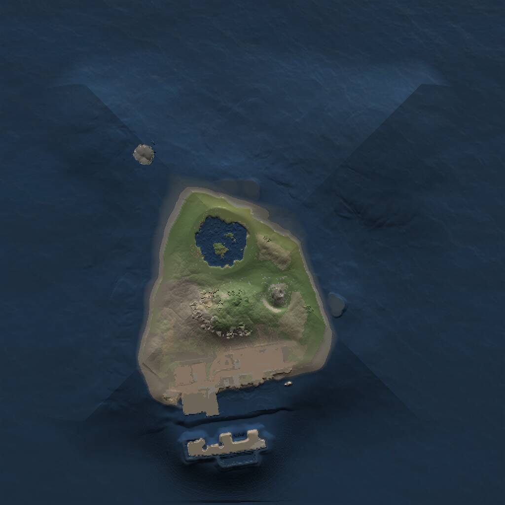 Rust Map: Procedural Map, Size: 1000, Seed: 1154236013, 2 Monuments