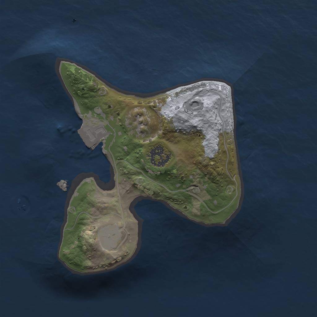 Rust Map: Procedural Map, Size: 1500, Seed: 1154236013, 3 Monuments