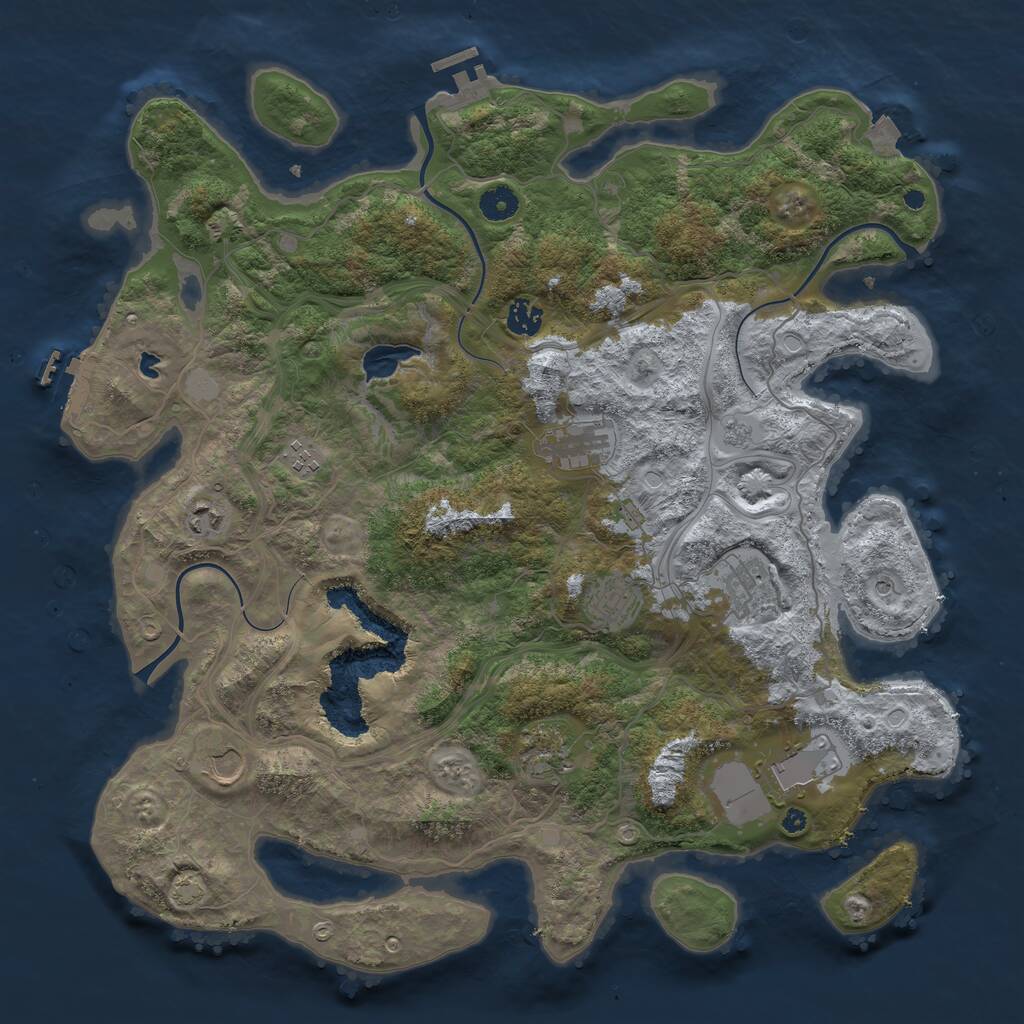 Rust Map: Procedural Map, Size: 4250, Seed: 37895623, 15 Monuments