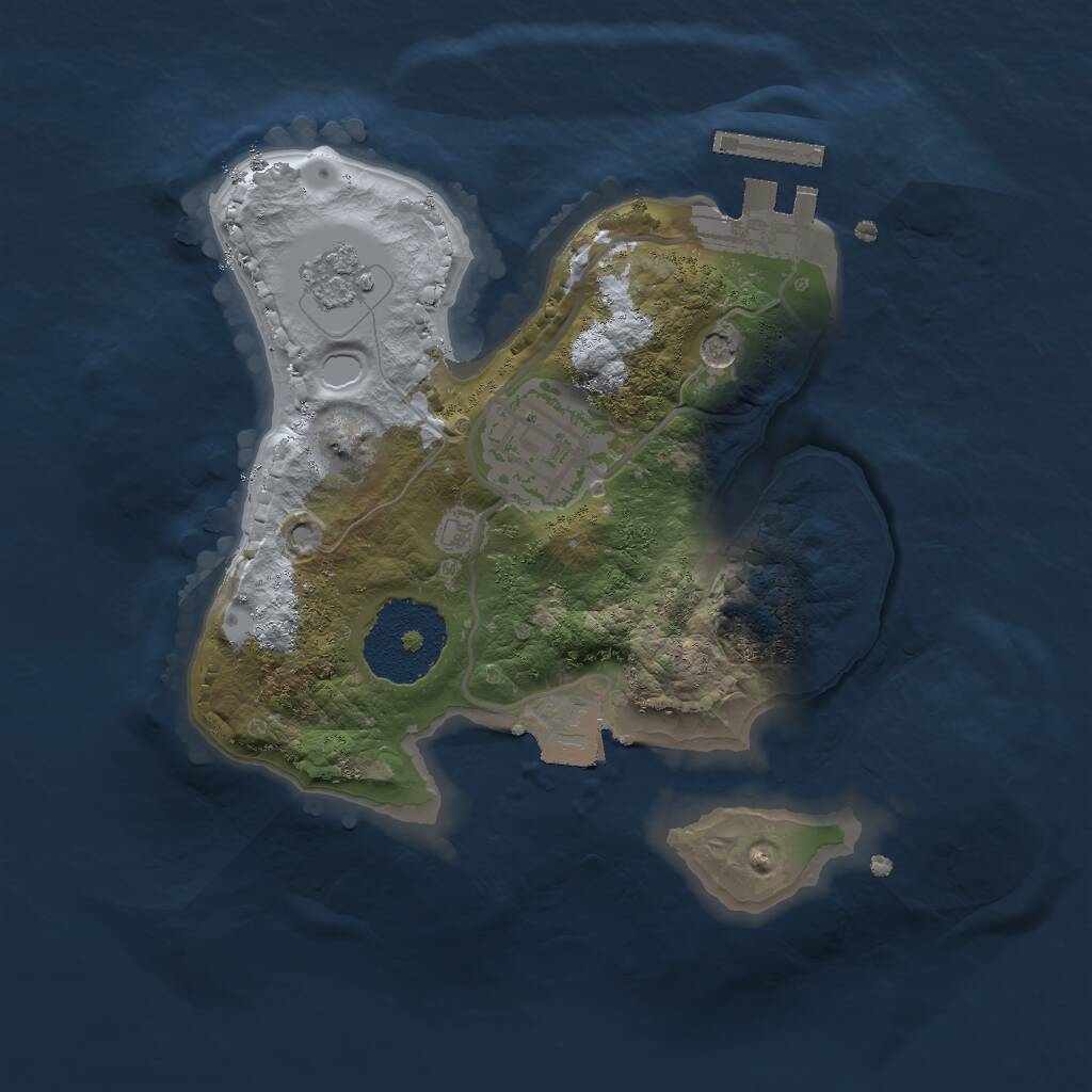Rust Map: Procedural Map, Size: 2000, Seed: 1858634563, 5 Monuments