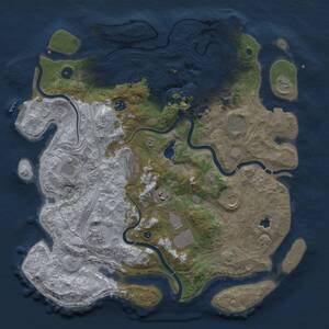 Thumbnail Rust Map: Procedural Map, Size: 4250, Seed: 38369956, 15 Monuments