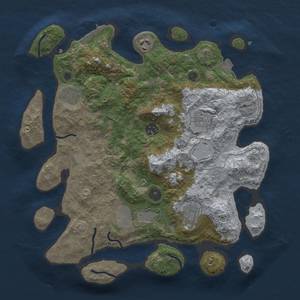 Thumbnail Rust Map: Procedural Map, Size: 3500, Seed: 655483829, 13 Monuments