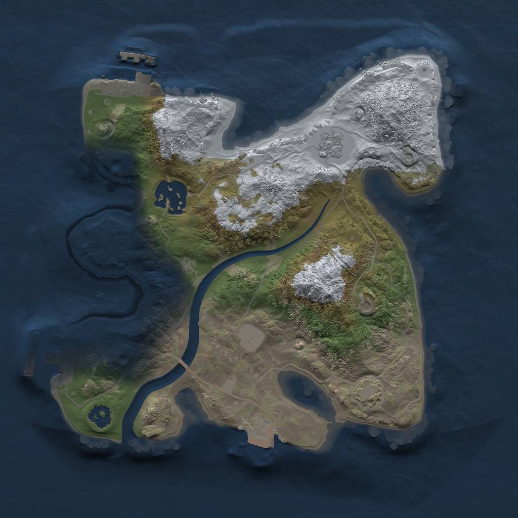 Rust Map: Procedural Map, Size: 2300, Seed: 1668753192, 6 Monuments