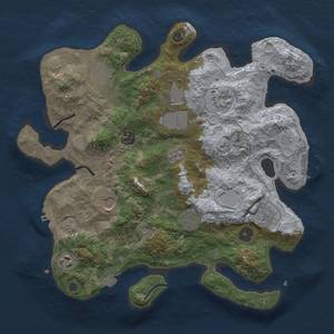 Thumbnail Rust Map: Procedural Map, Size: 3500, Seed: 809832957, 17 Monuments