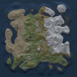 Thumbnail Rust Map: Procedural Map, Size: 3500, Seed: 847246, 18 Monuments