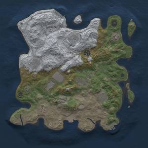 Thumbnail Rust Map: Procedural Map, Size: 3500, Seed: 71523283, 17 Monuments