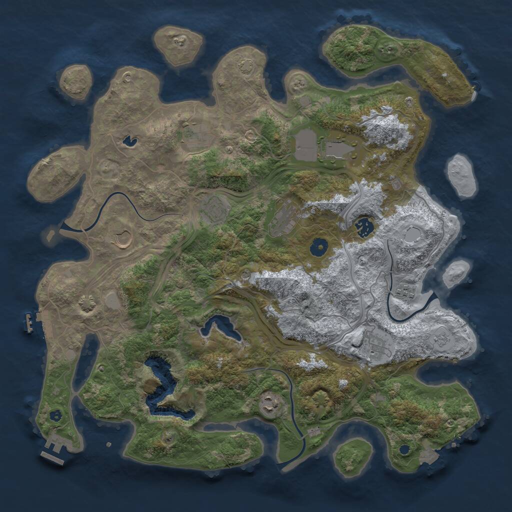 Rust Map: Procedural Map, Size: 4250, Seed: 968, 15 Monuments