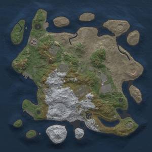 Thumbnail Rust Map: Procedural Map, Size: 3500, Seed: 25775203, 16 Monuments