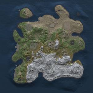 Thumbnail Rust Map: Procedural Map, Size: 3000, Seed: 44444, 14 Monuments