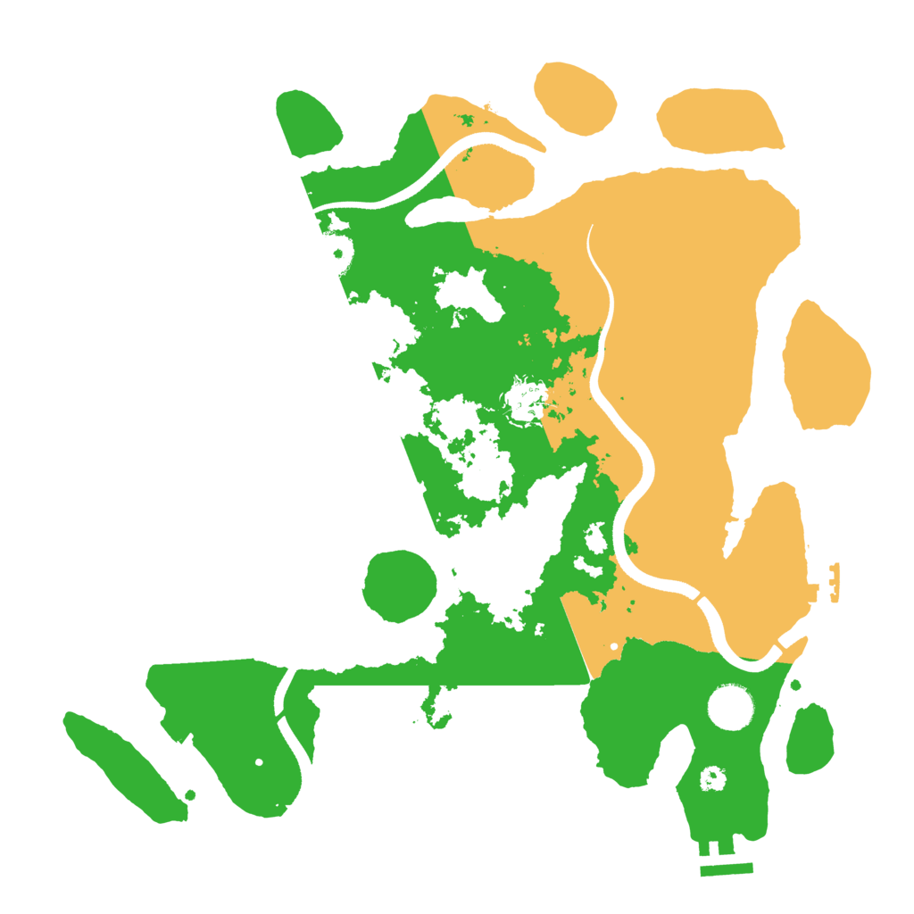 Biome Rust Map: Procedural Map, Size: 3500, Seed: 45694566
