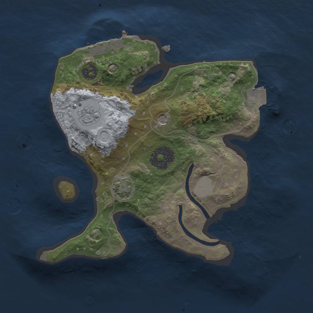 Rust Map: Procedural Map, Size: 2000, Seed: 108620008, 7 Monuments