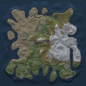 Thumbnail Rust Map: Procedural Map, Size: 3700, Seed: 15072023, 16 Monuments