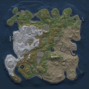 Thumbnail Rust Map: Procedural Map, Size: 3500, Seed: 1392995781, 14 Monuments