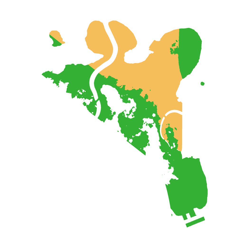 Biome Rust Map: Procedural Map, Size: 2500, Seed: 1389661607