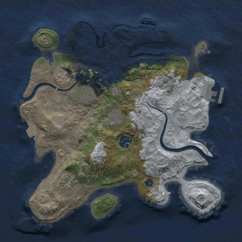 Rust Map: Procedural Map, Size: 3000, Seed: 26404, 11 Monuments