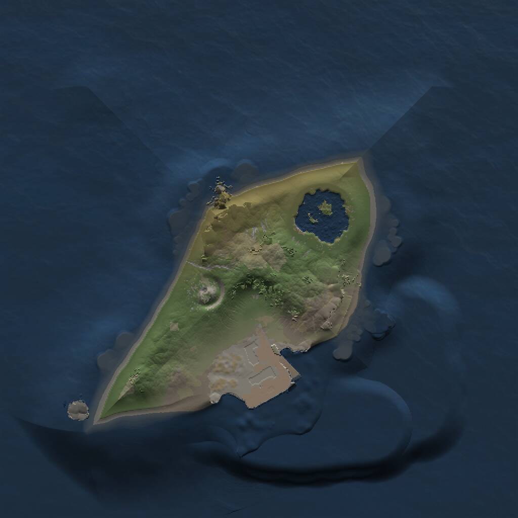 Rust Map: Procedural Map, Size: 1000, Seed: 255241465, 1 Monuments