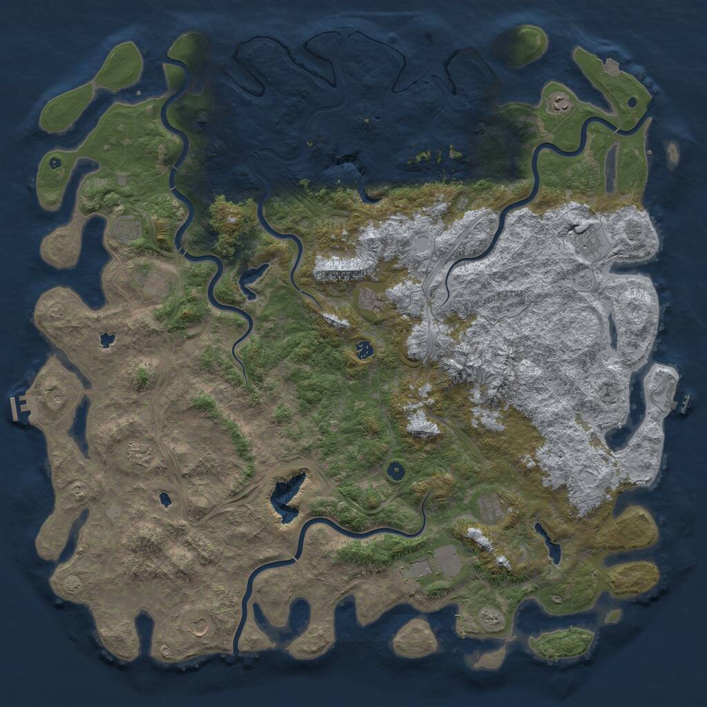 Rust Map: Procedural Map, Size: 6000, Seed: 1446737498, 17 Monuments