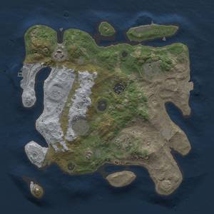 Thumbnail Rust Map: Procedural Map, Size: 3000, Seed: 254577873, 13 Monuments