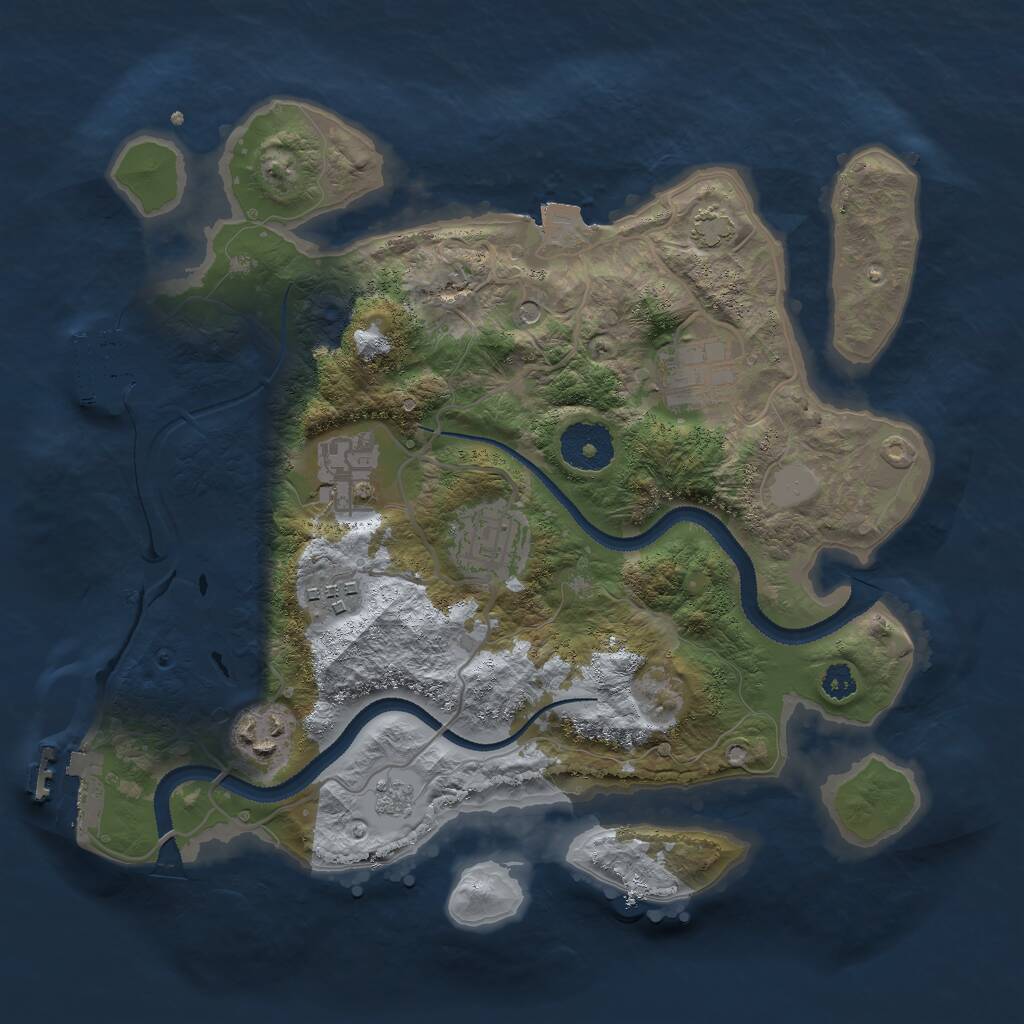 Rust Map: Procedural Map, Size: 3000, Seed: 6541, 11 Monuments
