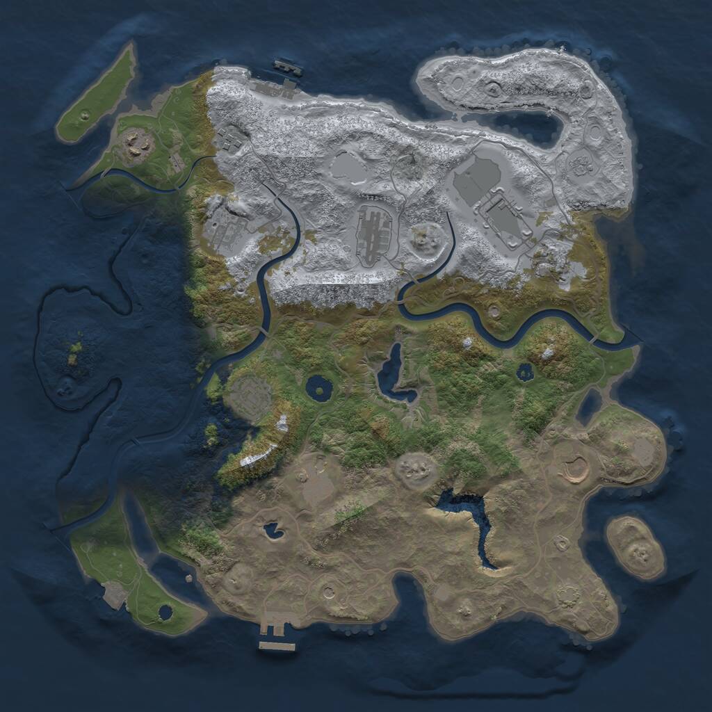 Rust Map: Procedural Map, Size: 4000, Seed: 56217654, 15 Monuments