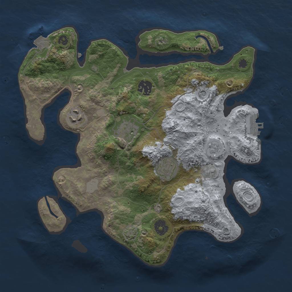 Rust Map: Procedural Map, Size: 3000, Seed: 15178, 11 Monuments