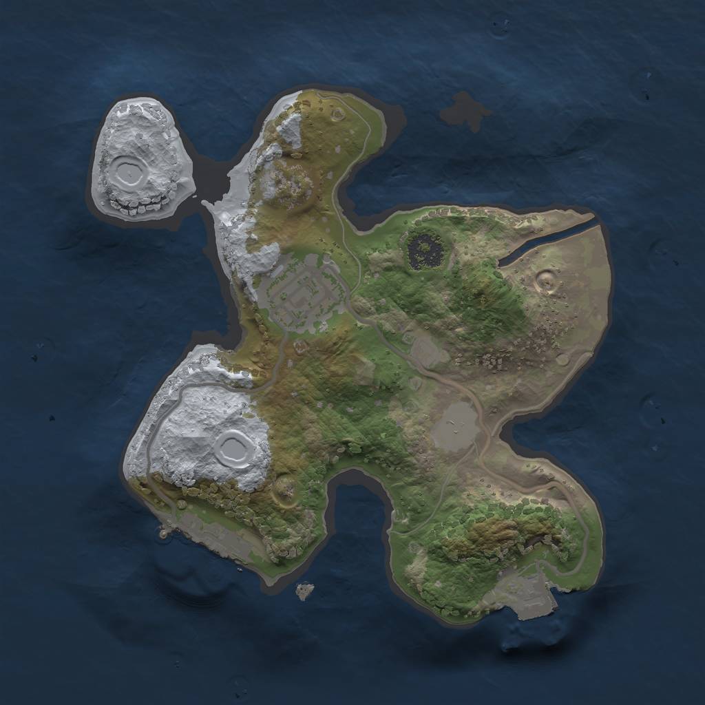 Rust Map: Procedural Map, Size: 2000, Seed: 4996, 5 Monuments
