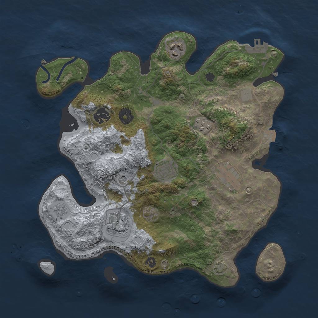 Rust Map: Procedural Map, Size: 3100, Seed: 479378503, 13 Monuments