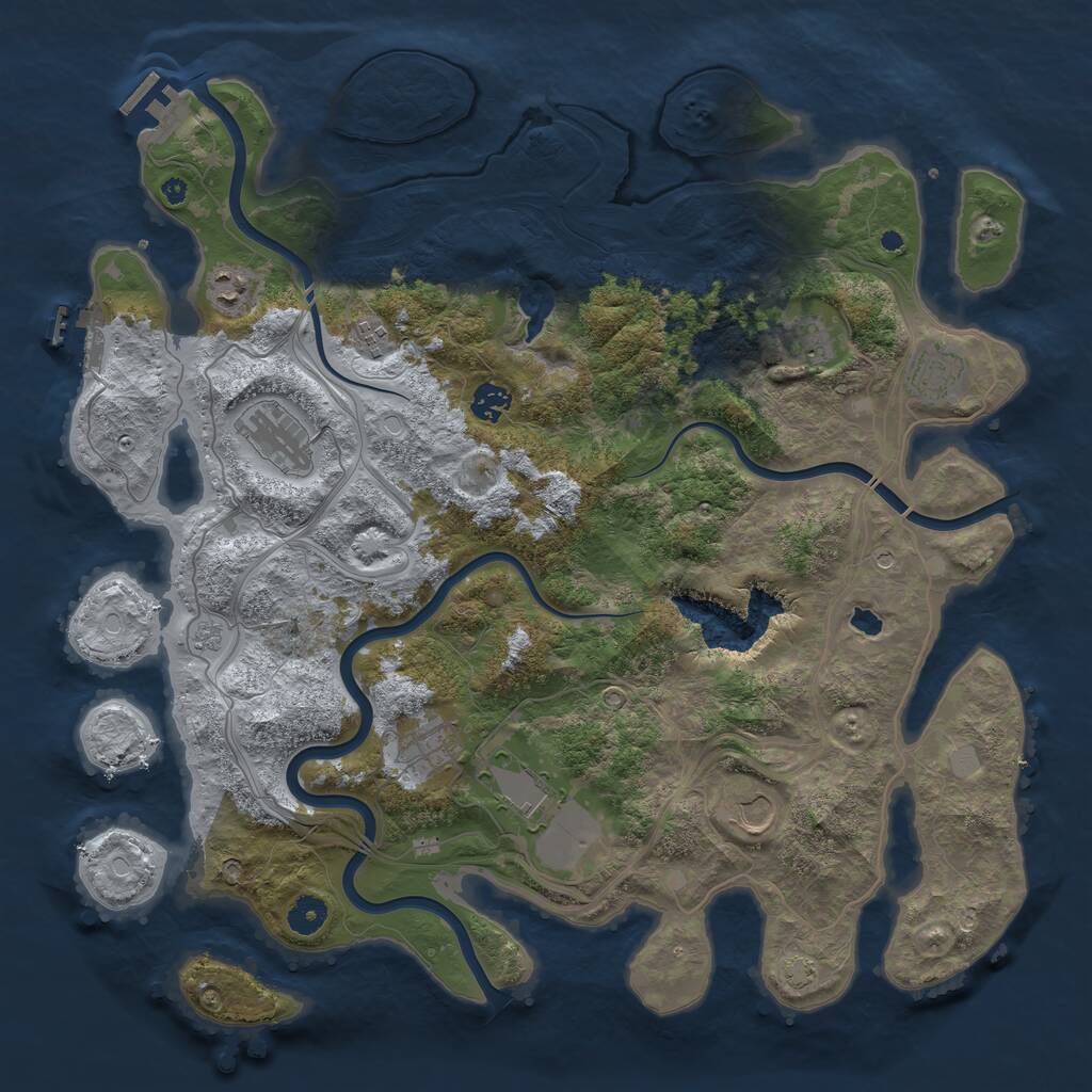 Rust Map: Procedural Map, Size: 4250, Seed: 7588, 15 Monuments