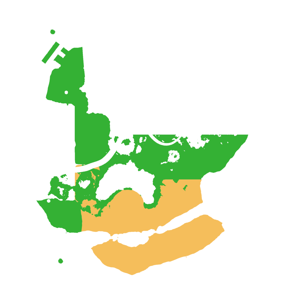 Biome Rust Map: Procedural Map, Size: 2500, Seed: 665759383