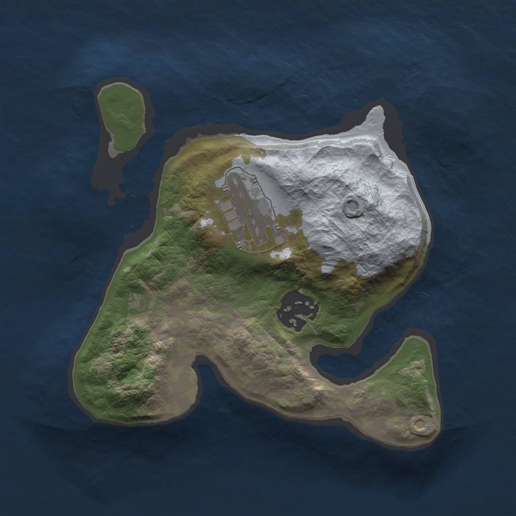 Rust Map: Barren, Size: 2000, Seed: 200062825, 4 Monuments