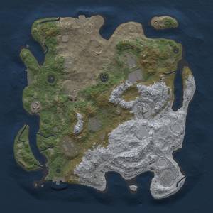 Thumbnail Rust Map: Procedural Map, Size: 3800, Seed: 1765599932, 18 Monuments