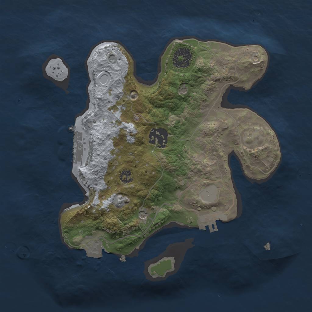 Rust Map: Procedural Map, Size: 2300, Seed: 50766415, 7 Monuments