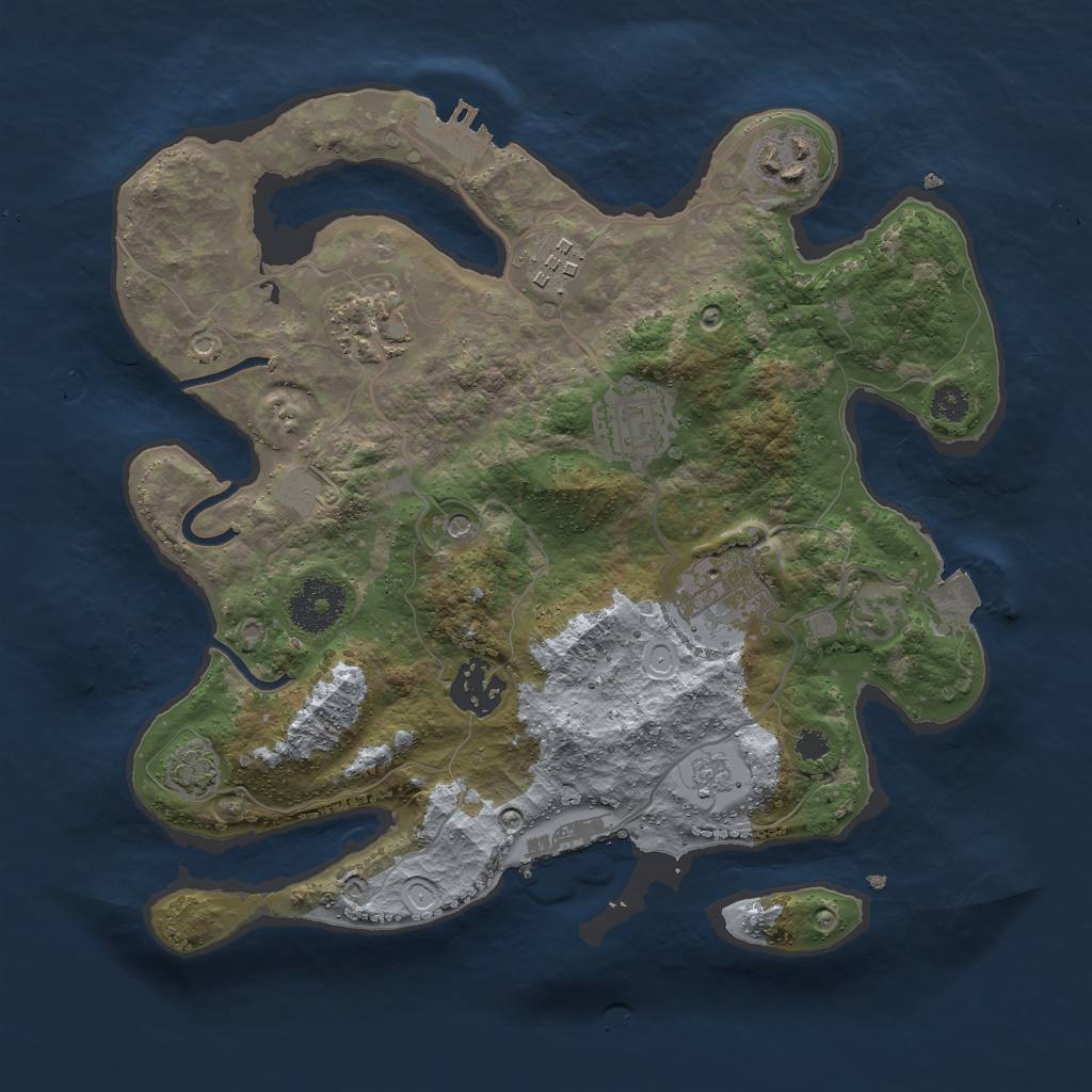 Rust Map: Procedural Map, Size: 3000, Seed: 1814471731, 14 Monuments