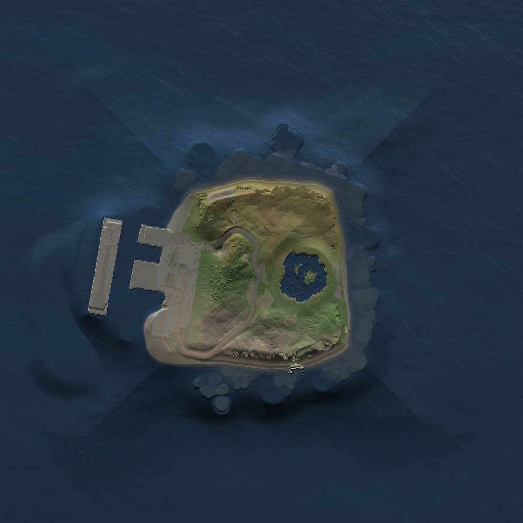 Rust Map: Procedural Map, Size: 1100, Seed: 1228043033, 2 Monuments