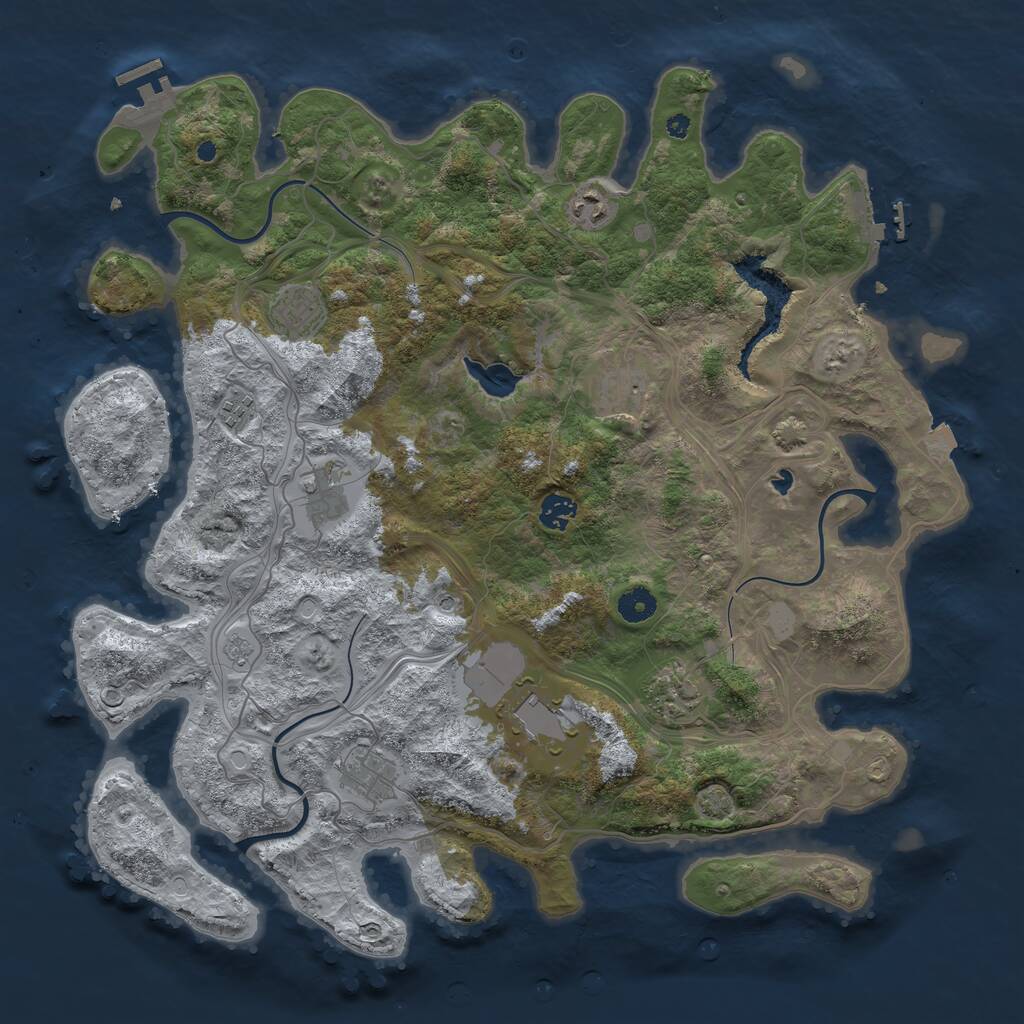 Rust Map: Procedural Map, Size: 4250, Seed: 108880422, 15 Monuments