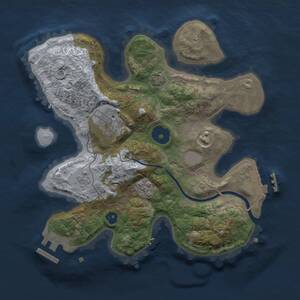 Thumbnail Rust Map: Procedural Map, Size: 2500, Seed: 7500, 7 Monuments