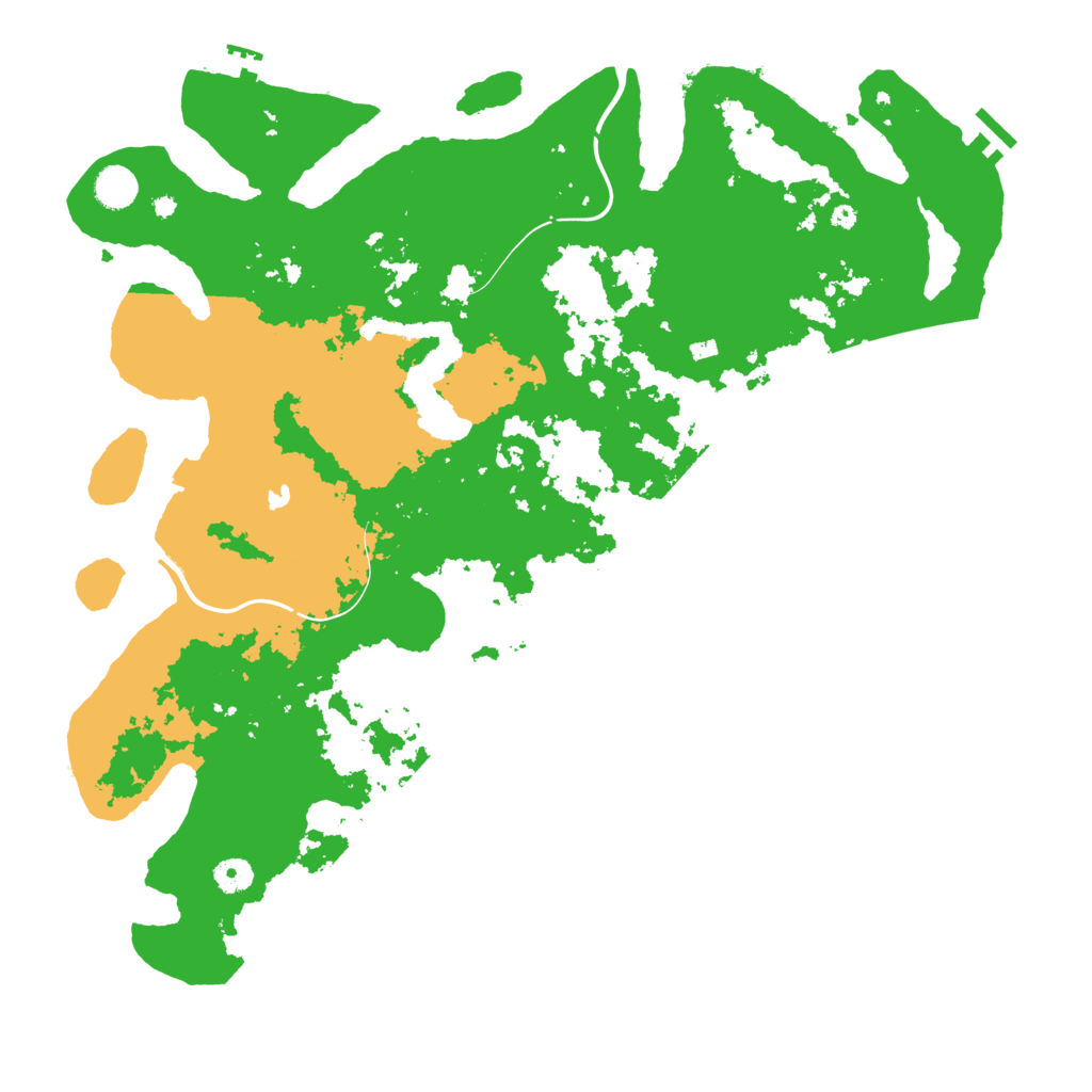 Biome Rust Map: Procedural Map, Size: 4444, Seed: 999666