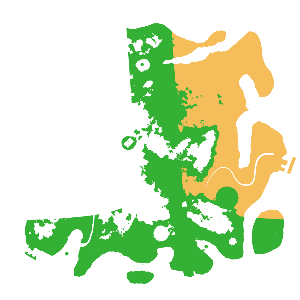Biome Rust Map: Procedural Map, Size: 3500, Seed: 91790562