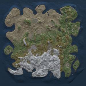 Thumbnail Rust Map: Procedural Map, Size: 4250, Seed: 13857, 18 Monuments