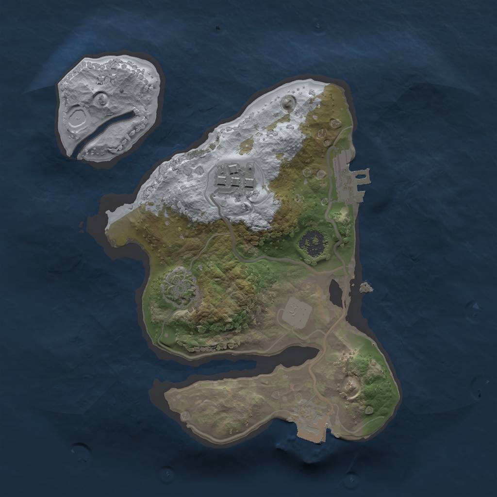 Rust Map: Procedural Map, Size: 2000, Seed: 908542212, 6 Monuments