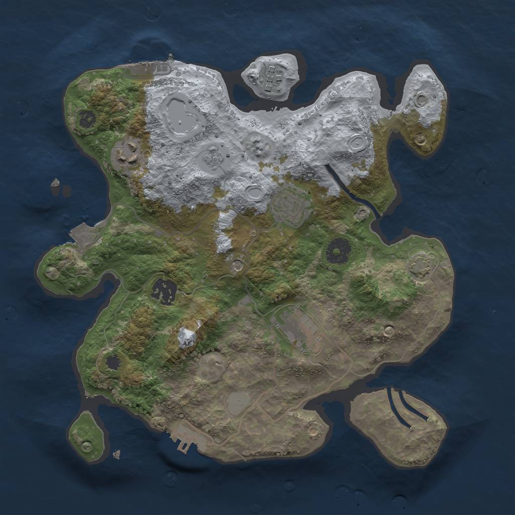 Rust Map: Procedural Map, Size: 3000, Seed: 8220, 13 Monuments