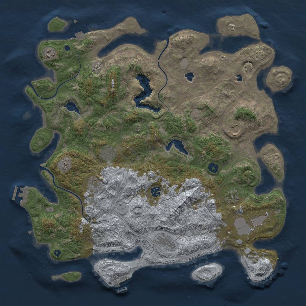 Rust Map: Procedural Map, Size: 4500, Seed: 113575913, 15 Monuments